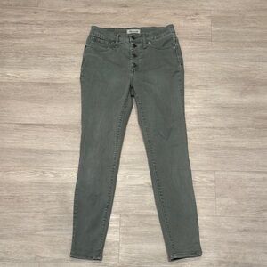 Madewell Green 9” High Rise Skinny Jeans
